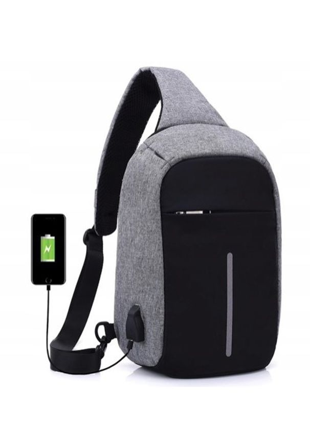 NoName - LEKKI PLECAK ANTYKRADZIEŻOWY PORT USB POWER-BANK