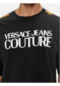 Versace Jeans Couture T-Shirt 76GAH613 Czarny Regular Fit. Kolor: czarny. Materiał: bawełna