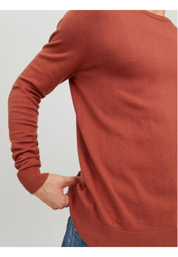 Jack & Jones Sweter 12208364 Pomarańczowy Regular Fit. Kolor: pomarańczowy. Materiał: bawełna