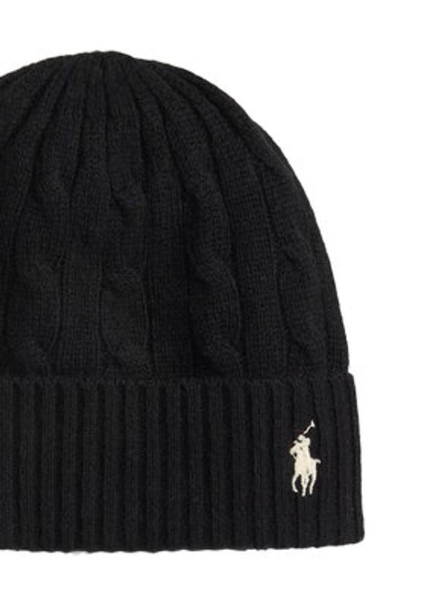 Polo Ralph Lauren Czapka z daszkiem 455981442001 Czarny. Kolor: czarny. Materiał: wełna, materiał
