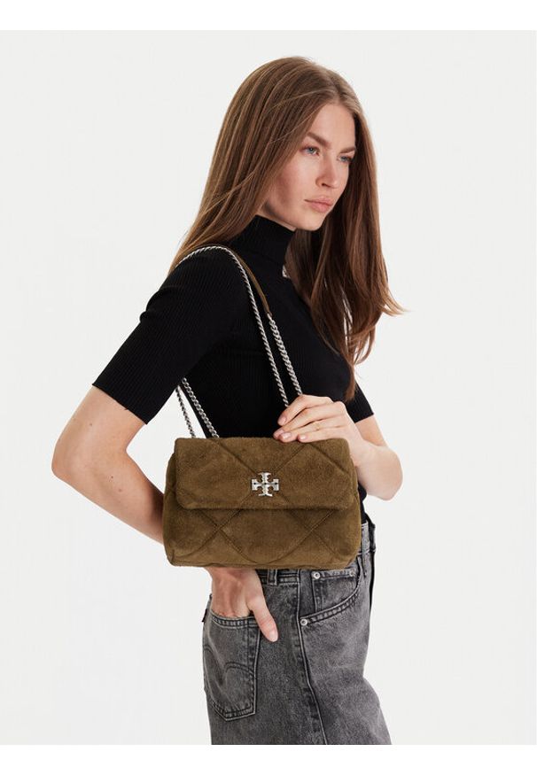 Tory Burch Torebka Diamond Quilt 169170 Zielony. Kolor: zielony. Materiał: skórzane, zamszowe