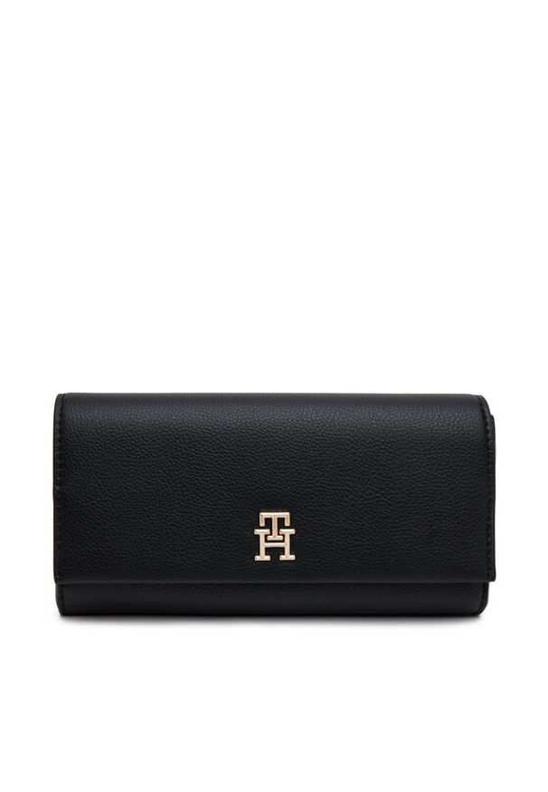 TOMMY HILFIGER - Tommy Hilfiger Duży Portfel Damski Th Legacy Flap Lrg Wallet AW0AW17267 Czarny. Kolor: czarny. Materiał: skóra