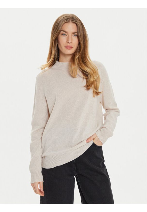 TwinSet - TWINSET Sweter 242TT3480 Écru Loose Fit. Materiał: wełna