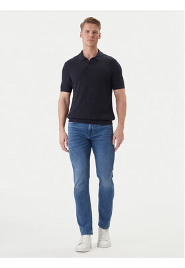 BOSS Jeansy P-Delaware 50555220 Granatowy Slim Fit. Kolor: niebieski