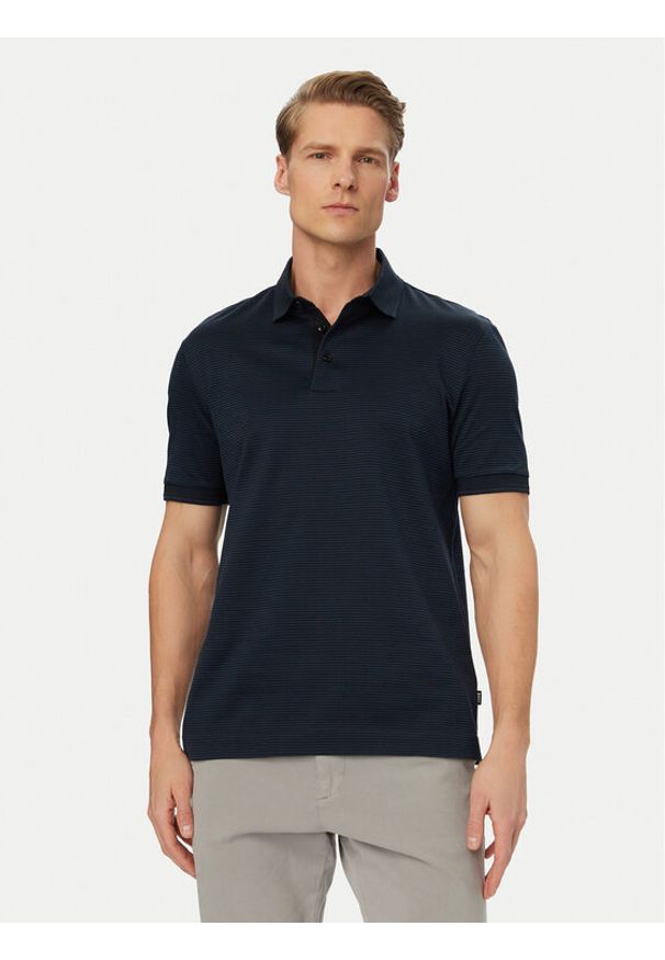 BOSS Polo H-Parlay 242 50559766 Granatowy Regular Fit. Typ kołnierza: polo. Kolor: niebieski. Materiał: bawełna