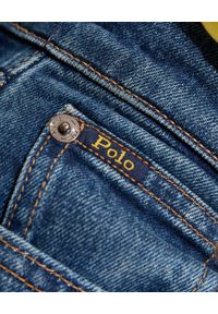 Ralph Lauren - RALPH LAUREN - Spodnie jeansowe High-Rise Skinny. Kolor: niebieski. Wzór: aplikacja #3