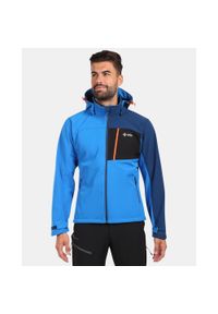 Męska kurtka softshell Kilpi ONTAVIO-M. Kolor: żółty, pomarańczowy, niebieski, wielokolorowy. Materiał: softshell. Sport: turystyka piesza #1