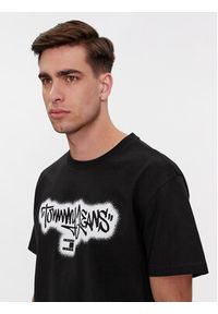 Tommy Jeans T-Shirt Spray DM0DM18272 Czarny Regular Fit. Kolor: czarny. Materiał: bawełna #6