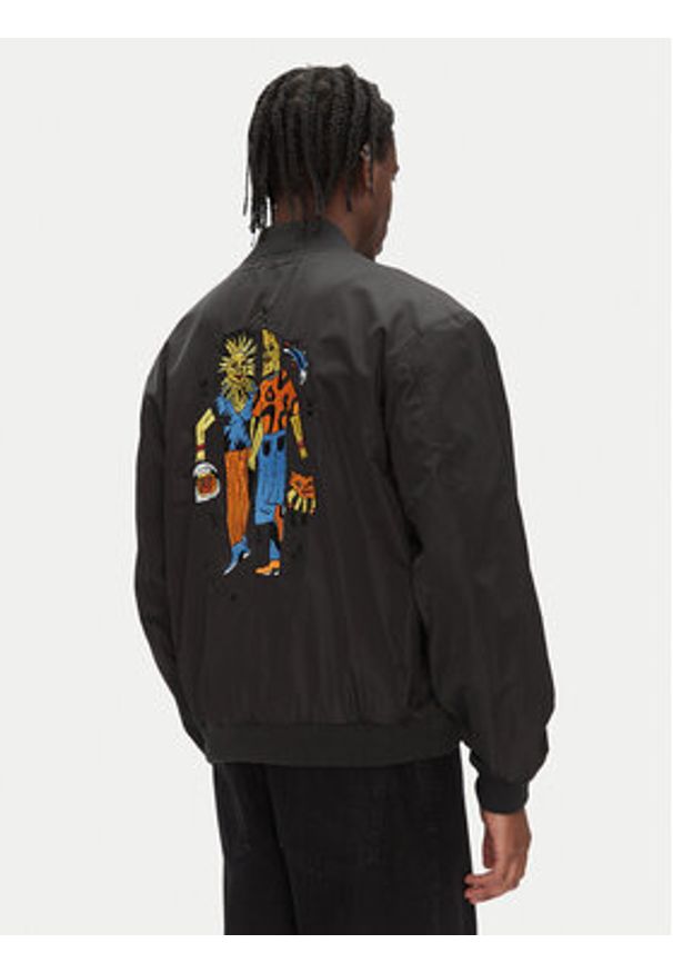 Volcom Kurtka bomber Bob Mollema A1612500 Czarny Boxy Fit. Kolor: czarny. Materiał: syntetyk