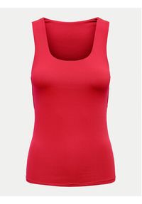 only - ONLY Top Lea 15278090 Czerwony Regular Fit. Kolor: czerwony. Materiał: syntetyk #4