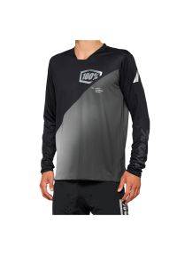 Dżersej z długim rękawem 100% r-core-x. Kolor: szary, czarny, wielokolorowy. Materiał: jersey. Długość rękawa: długi rękaw. Długość: długie. Sport: kolarstwo #1