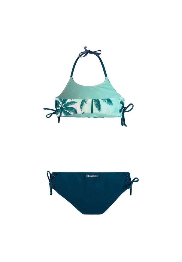AquaWave - Dziewczęcy Zestaw Bikini Hali Palm. Kolor: niebieski, zielony, wielokolorowy