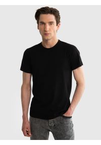 Big-Star - Koszulka męska z bawełny supima Supiclassic 906. Kolor: czarny. Materiał: bawełna. Długość: długie. Styl: klasyczny