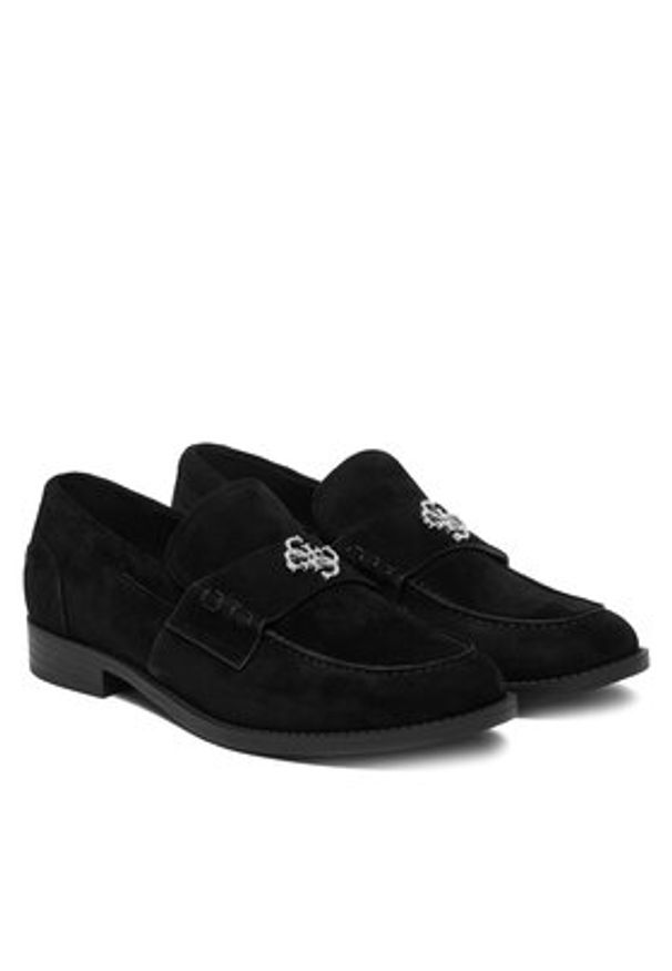 Guess Loafersy FLPBV2 ESU14 Czarny. Kolor: czarny. Materiał: skóra, zamsz