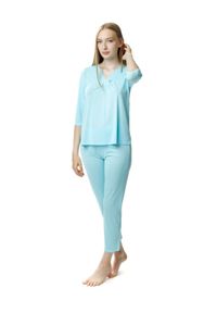 MEWA Lingerie - Dwuczęściowa piżama damska Consuela. Materiał: jedwab, wiskoza, poliamid, materiał, dzianina, skóra. Długość: długie #1