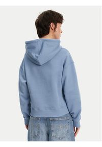 Tommy Jeans Bluza Badge DW0DW19414 Niebieski Boxy Fit. Kolor: niebieski. Materiał: bawełna #3