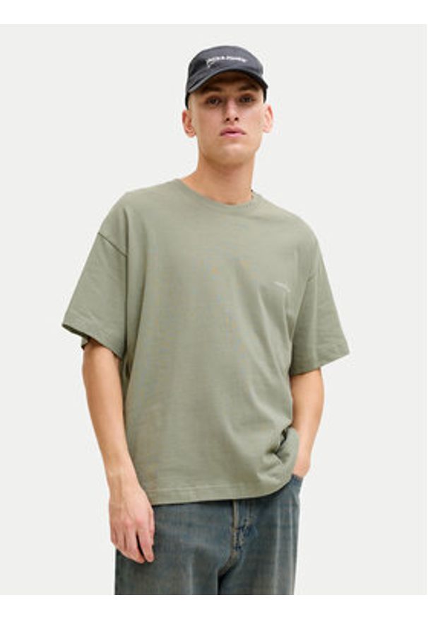 Jack & Jones T-Shirt Montauk Back 12290892 Zielony Regular Fit. Kolor: zielony. Materiał: bawełna