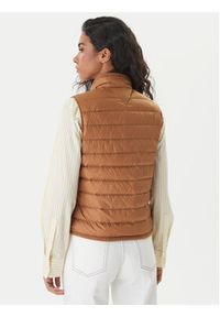 TOMMY HILFIGER - Tommy Hilfiger Bezrękawnik WW0WW49661 Brązowy Regular Fit. Kolor: brązowy. Materiał: syntetyk. Długość rękawa: bez rękawów #5