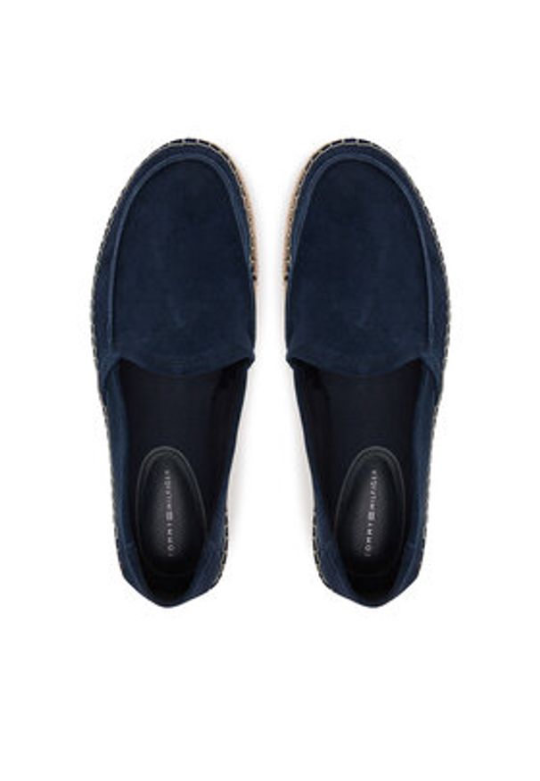 TOMMY HILFIGER - Tommy Hilfiger Espadryle Hilfiger Flex Espa Suede Loafer FM0FM05392 Granatowy. Kolor: niebieski. Materiał: skóra, zamsz