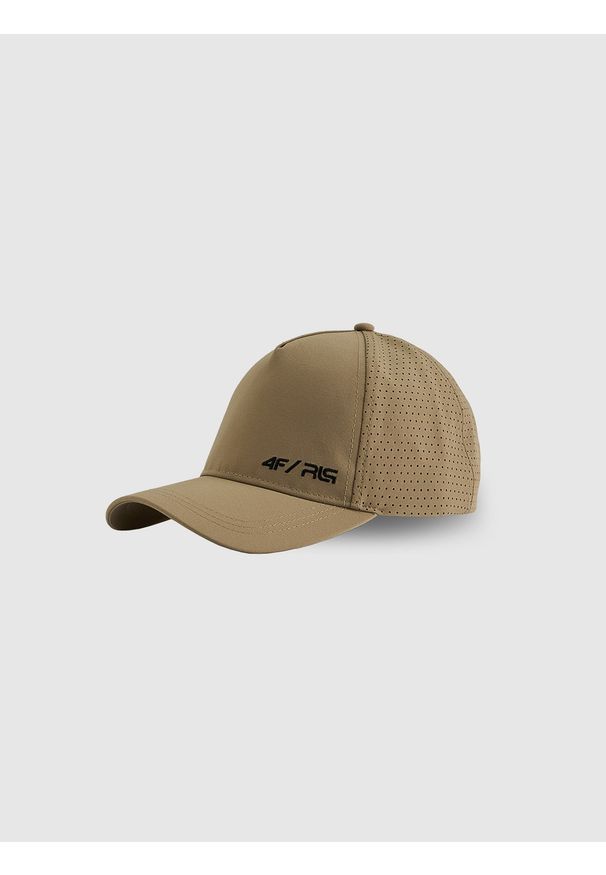 4f - 4F Czapka z daszkiem strapback uniseks 4F x Robert Lewandowski - beżowa L/XL (60cm). Kolor: beżowy. Materiał: syntetyk, tkanina. Styl: sportowy, casual