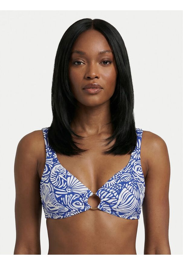 Seafolly Góra od bikini C Shells 31556MF328 Niebieski. Kolor: niebieski. Materiał: syntetyk