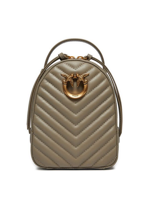 Pinko - PINKO Plecak Love Click Mini Backpack . AI 24-25 PLTT 103614 A1J2 Szary. Kolor: szary. Materiał: skóra