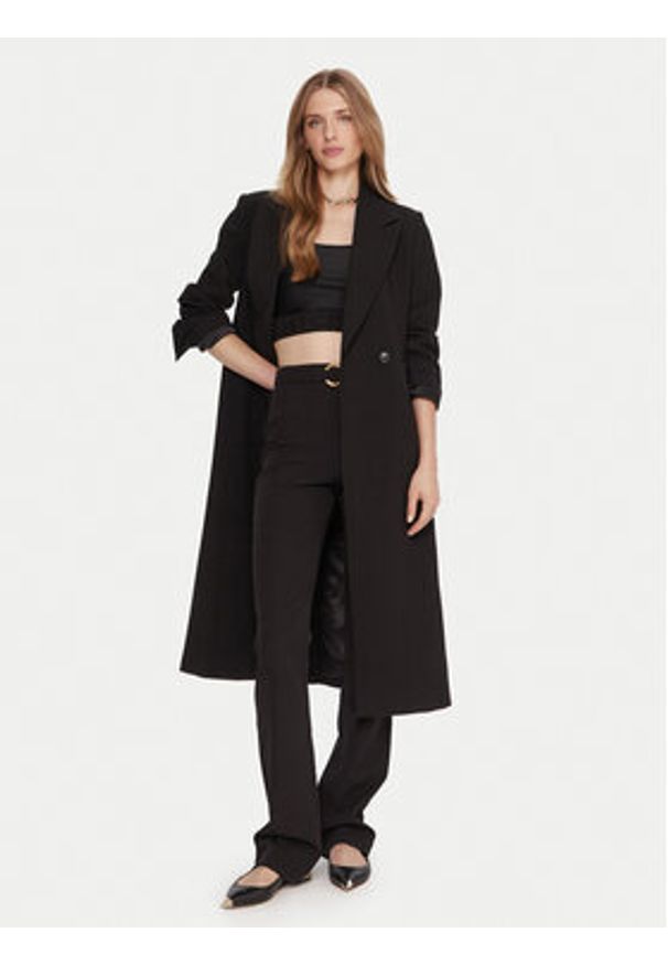 Just Cavalli Spodnie materiałowe 79PAA131 N0626 Czarny Flare Fit. Kolor: czarny. Materiał: syntetyk