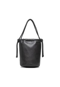 Calvin Klein Torebka Roped Bicket Bag K60K609003 Czarny. Kolor: czarny. Materiał: skórzane