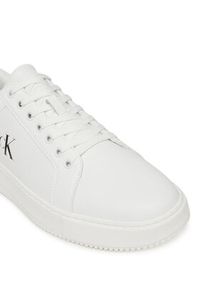 Calvin Klein Jeans Sneakersy Chunky Cupsole Ru Patch Lth YM0YM01296 Biały. Kolor: biały. Materiał: skóra