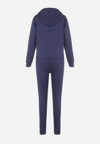 Born2be - Granatowy Komplet Sportowy 3-częściowy Bluza Legginsy i Top Fika. Kolor: niebieski. Sport: turystyka piesza #4