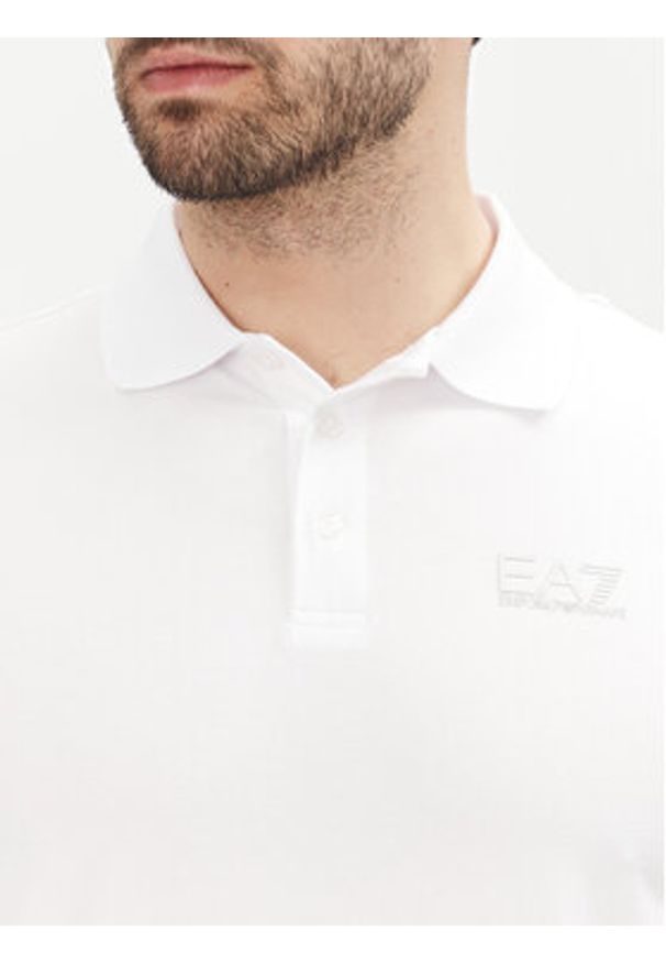 EA7 Emporio Armani Polo 8NPF14 PJVQZ 0100 Biały Regular Fit. Typ kołnierza: polo. Kolor: biały. Materiał: bawełna