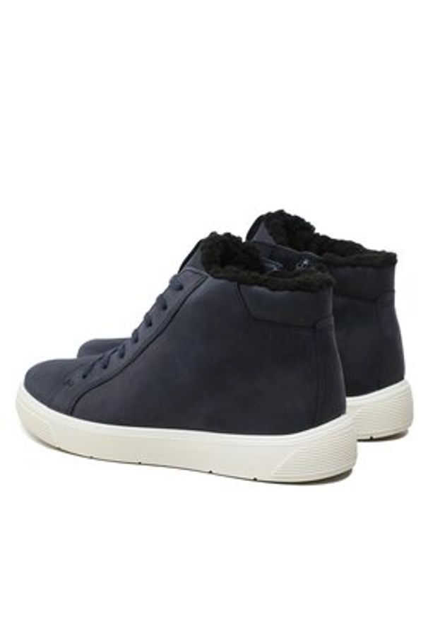 ecco - ECCO Botki Street Tray K GORE-TEX 70528302303 Granatowy. Kolor: niebieski. Materiał: nubuk, skóra. Styl: street