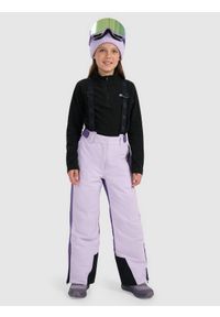 4f - 4F Spodnie narciarskie membrana 8000 dziewczęce - fioletowe 164 (13-14 lat). Kolor: fioletowy. Materiał: poliester, materiał. Wzór: gładki. Sezon: lato. Sport: narciarstwo #1