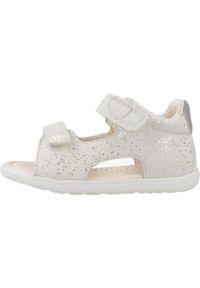 Sandały Geox Model B Sandal Macchia Gir Kolor Biały. Kolor: szary, biały, wielokolorowy. Materiał: skóra. Sezon: lato