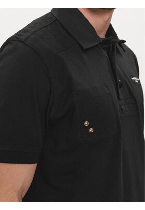 Aeronautica Militare Polo 241PO1769J611 Czarny Regular Fit. Typ kołnierza: polo. Kolor: czarny. Materiał: bawełna