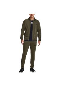 Dres męski Under Armour UA Knit Track Suit. Kolor: zielony. Materiał: dresówka. Sport: fitness #1