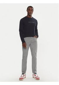 TOMMY HILFIGER - Tommy Hilfiger Longsleeve UM0UM03345 Granatowy Regular Fit. Kolor: niebieski. Materiał: bawełna. Długość rękawa: długi rękaw #3