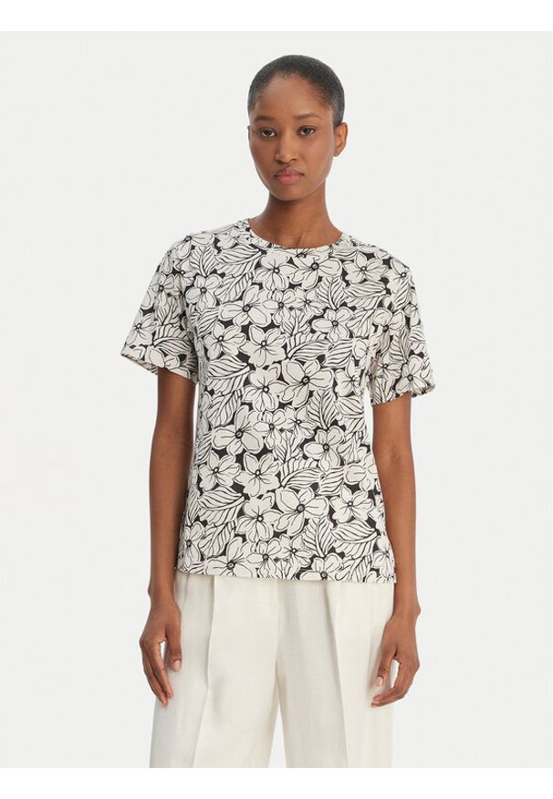 Weekend Max Mara T-Shirt Bussola 2615971022 Czarny Regular Fit. Kolor: czarny. Materiał: bawełna