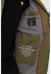 Guess - GUESS Zielona kurtka męska Biker Jacket, Rozmiar XXL. Okazja: na co dzień. Kolor: zielony. Materiał: elastan, poliamid, syntetyk. Styl: elegancki, casual #5