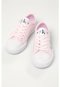 Calvin Klein Jeans - Tenisówki. Nosek buta: okrągły. Zapięcie: sznurówki. Kolor: różowy. Materiał: syntetyk, materiał, guma. Szerokość cholewki: normalna. Obcas: na obcasie. Wysokość obcasa: niski #3