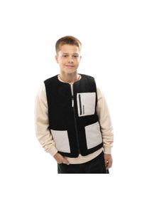 SIROKO - Chłopięca dwustronna ocieplana kamizelka sherpa Lifestyle Siroko Explorer. Kolor: beżowy. Materiał: tkanina, materiał #1