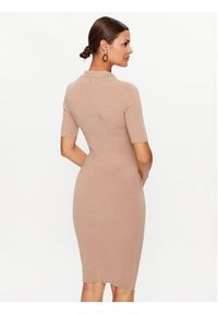 Guess Sukienka codzienna W3YK45 Z2YN2 Beżowy Bodycon Fit. Okazja: na co dzień. Kolor: beżowy. Materiał: syntetyk, wiskoza. Typ sukienki: proste, bodycon. Styl: casual #2