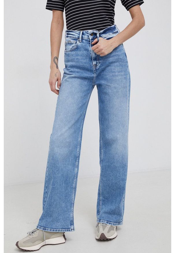 Pepe Jeans Jeansy Lexa damskie high waist. Stan: podwyższony. Kolor: niebieski