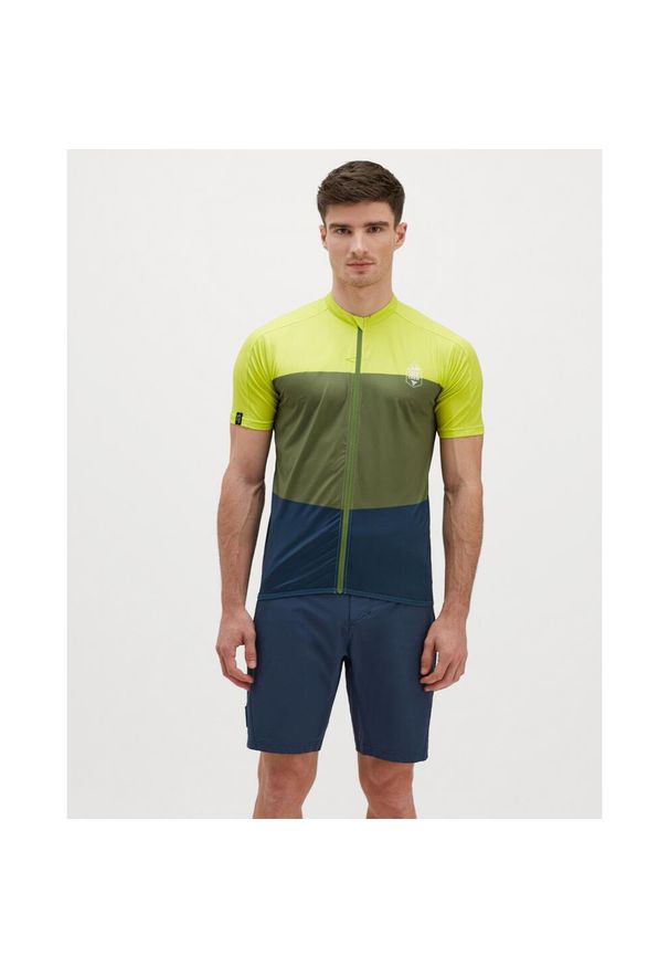 Koszulka rowerowa męska Silvini Jersey Turano Pro. Kolor: zielony, wielokolorowy, żółty. Materiał: jersey