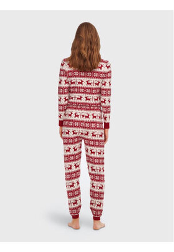 only - ONLY Spodnie dzianinowe Xmas 15272160 Czerwony Regular Fit. Kolor: czerwony. Materiał: syntetyk