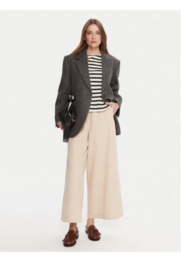 Weekend Max Mara Marynarka Tronto 2525046042 Szary Regular Fit. Kolor: szary. Materiał: wełna