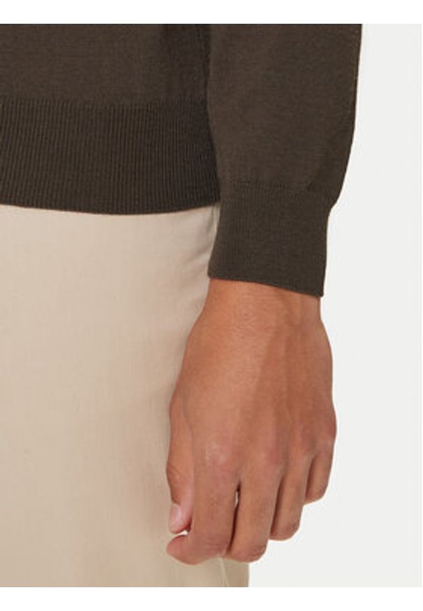 BOSS Sweter Botto-L 50476364 Zielony Regular Fit. Kolor: zielony. Materiał: wełna