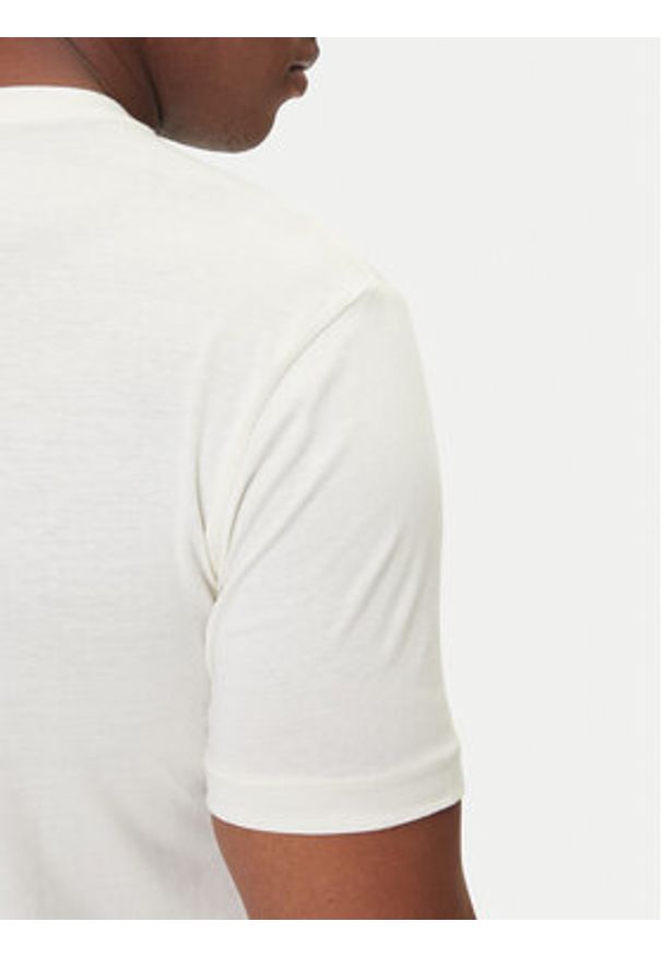 EA7 Emporio Armani T-Shirt 8NPT25 PJVPZ U1105 Beżowy Regular Fit. Kolor: beżowy. Materiał: bawełna