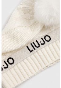 Liu Jo czapka kolor beżowy. Kolor: beżowy. Wzór: ze splotem #3