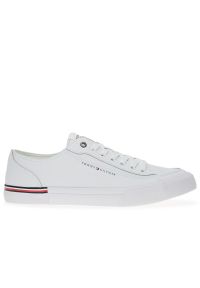 TOMMY HILFIGER - Buty Tommy Hilfiger Corporate Vulc Leather FM0FM04953-YBS - biała. Okazja: na co dzień. Kolor: biały. Materiał: poliester, skóra, guma. Szerokość cholewki: normalna